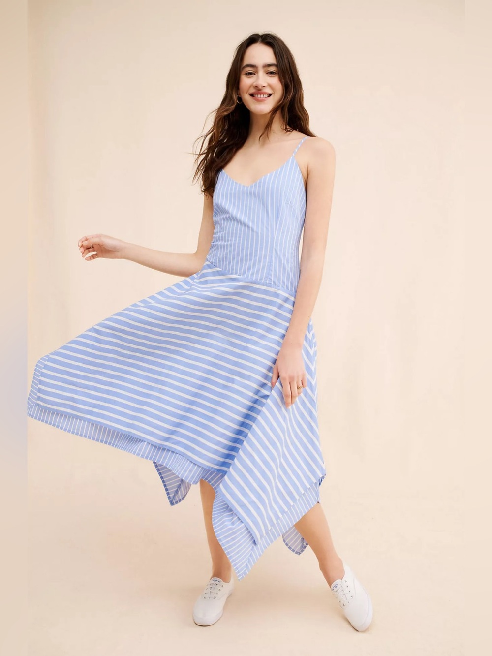 Anthropologie Du Paradis Mixed Stripe Midi Dress - Picture 4 of 4
